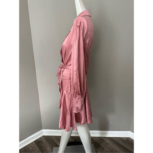 Zimmermann Pink Satin Mini Dress - Picture 5 of 9